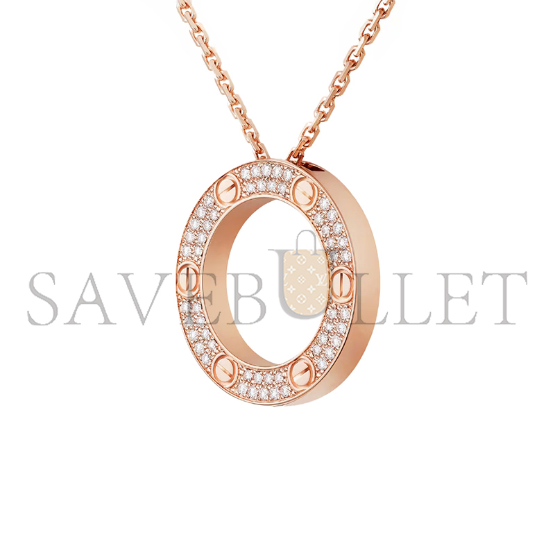 CARTIER LOVE NECKLACE, PAVED B7224527